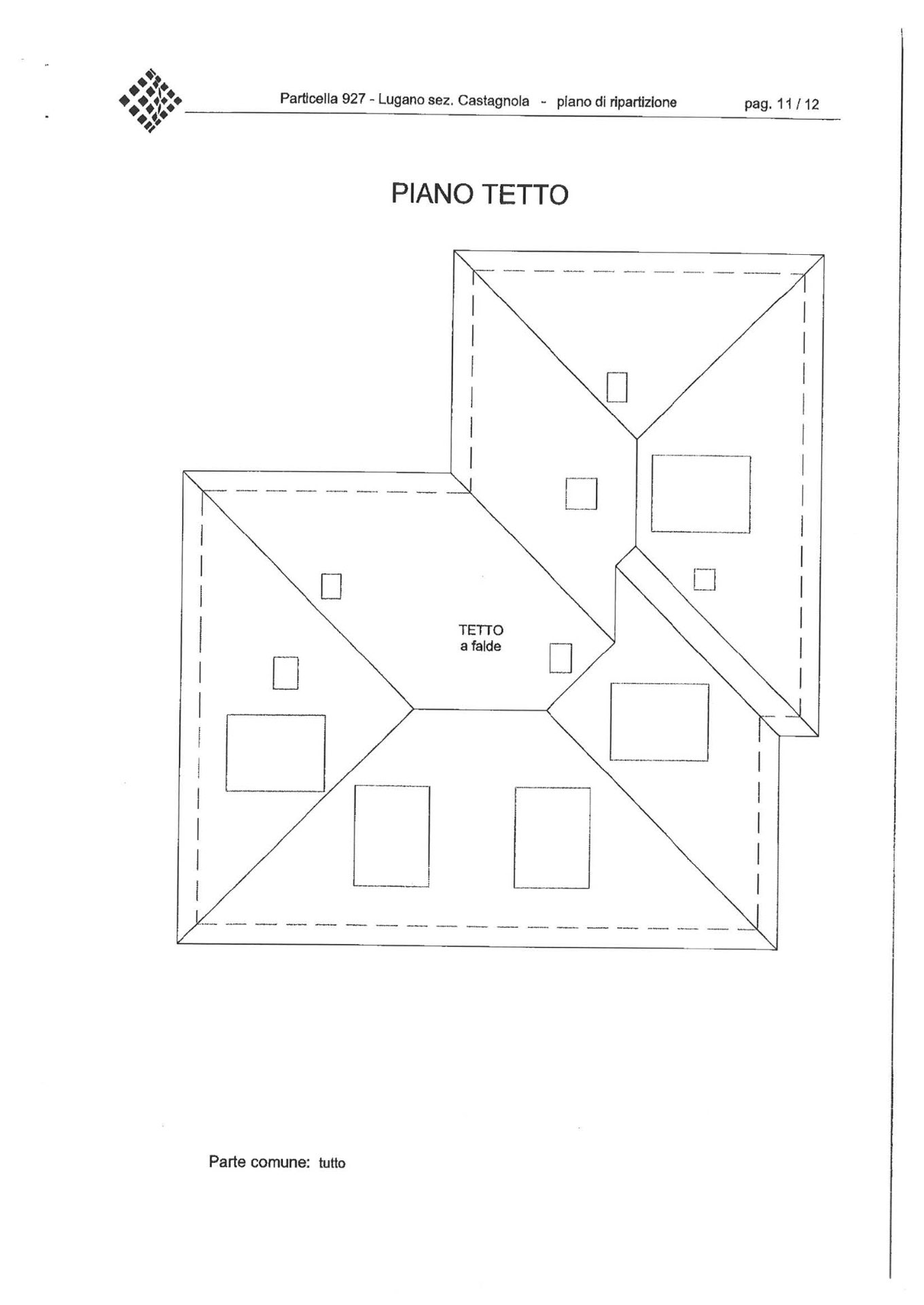 Via Tiglio 17 — Roof architectural floor plan